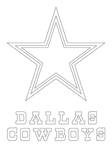 Dallas Cowboys Logo Coloring Page